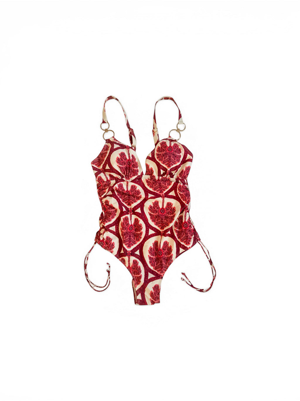 The Palm- V neck Drawstring Swimsuit