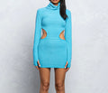 Aqua Cut Out Dress