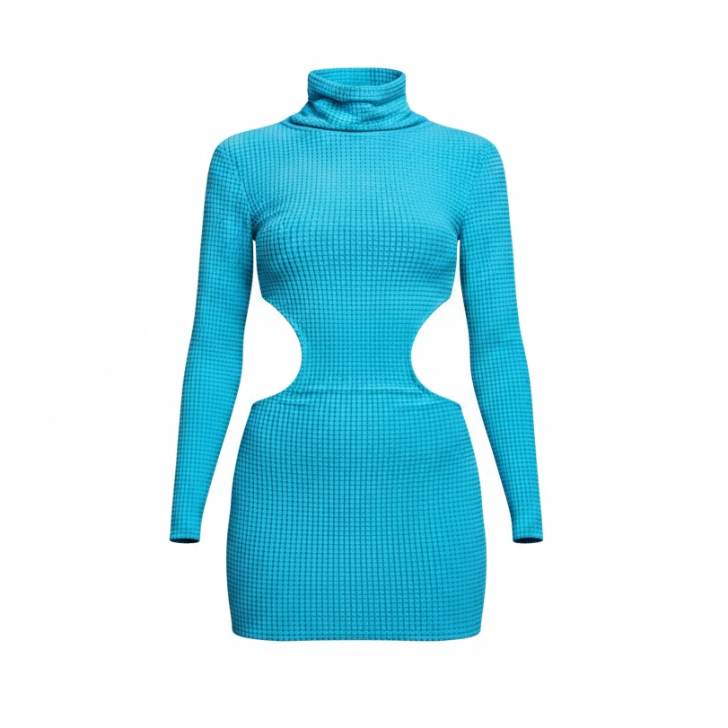 Aqua Cut Out Dress