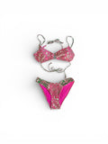 The Pink-G Spaghetti Back Tie Bikini Bra Set