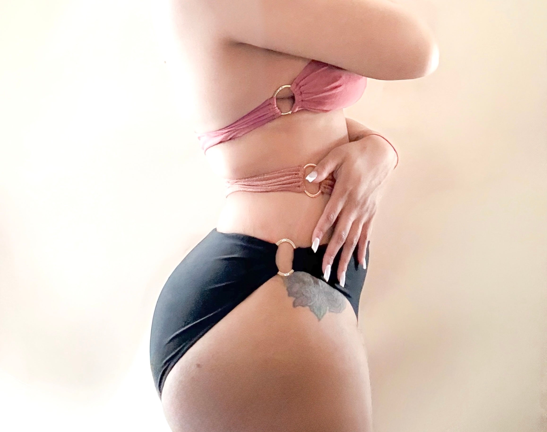 The pBlack Cut-Out one-piece Swimsuit